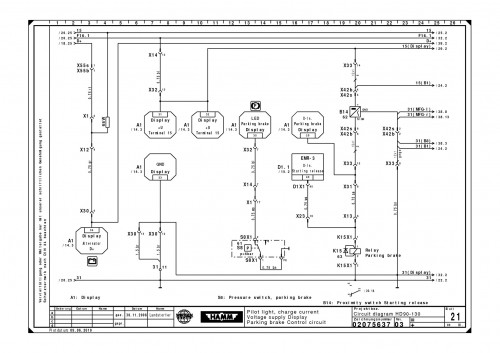 Wirtgen Hamm Tandem Asphalt Rollers HD 90 130 Circuit Diagram 02075637 03 (2)