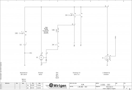 Wirtgen Hot Recycling Machines 4500 HM Circuit Diagram 114286 01 (1)