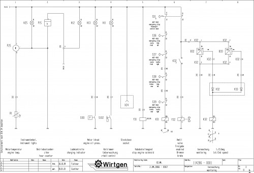 Wirtgen Hot Recycling Machines 4500 HM Circuit Diagram 114286 01 (2)