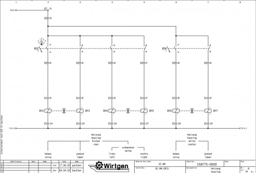 Wirtgen Hot Recycling Machines 4500 HM Circuit Diagram 158775 00 (2)