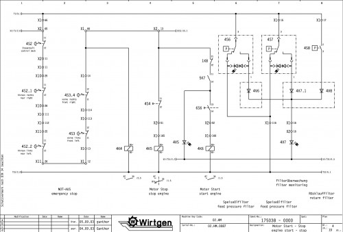 Wirtgen Hot Recycling Machines 4500 HM Circuit Diagram 175038 00 (2)