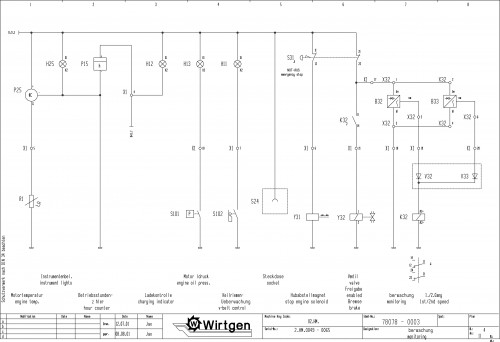 Wirtgen Hot Recycling Machines 4500 HM Circuit Diagram 78078 03 (2)
