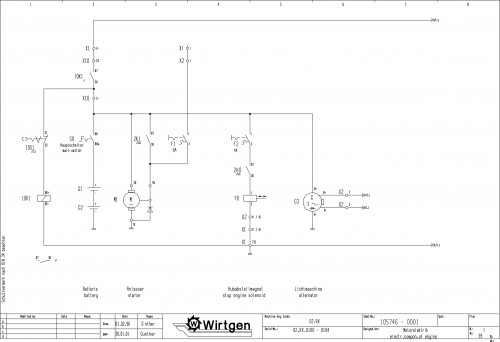 Wirtgen Hot Recycling Machines 4500 RX Circuit Diagram 105746 01 (1)