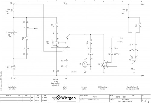 Wirtgen Hot Recycling Machines 4500 RX Circuit Diagram 139851 01 (1)