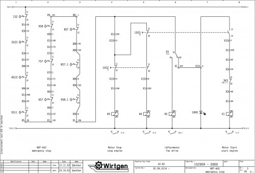 Wirtgen Hot Recycling Machines 4500 RX Circuit Diagram 152909 00 (2)