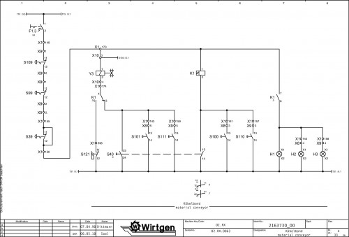 Wirtgen Hot Recycling Machines 4500 RX Circuit Diagram 2163730 00 (2)