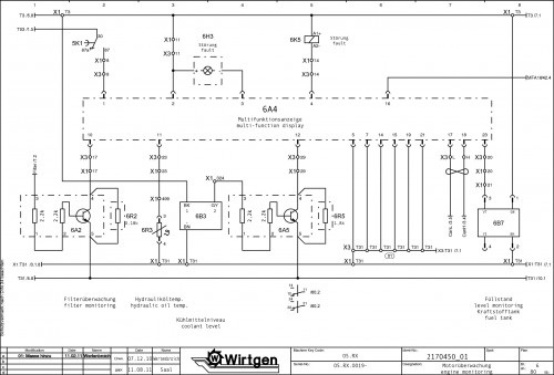 Wirtgen Hot Recycling Machines RX 4500 Circuit Diagram 2170450 01 (2)