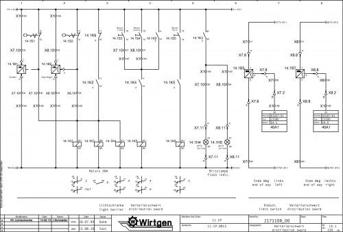 Wirtgen Slipform Pavers SP 1200 Circuit Diagram 2171108 00 (2)