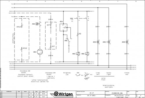 Wirtgen Slipform Pavers SP 150 Circuit Diagram 2108320 06 (2)