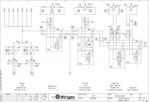 Wirtgen Slipform Pavers SP 1600 Circuit Diagram 149322 00 (2)