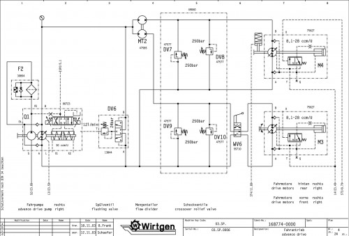 Wirtgen Slipform Pavers SP 1600 Circuit Diagram 168774 00 (2)