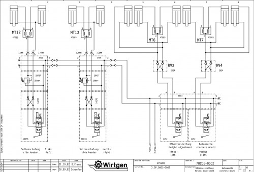 Wirtgen Slipform Pavers SP 1600 Circuit Diagram 78205 02 (2)