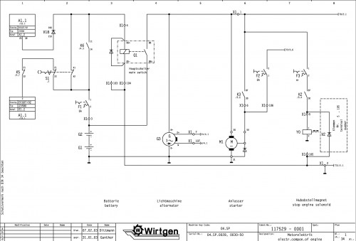 Wirtgen Slipform Pavers SP 250 Circuit Diagram 117529 01 (1)