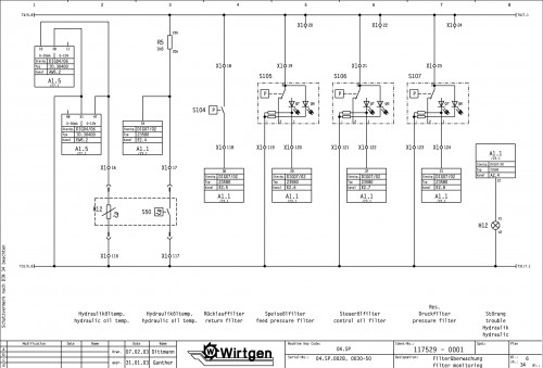 Wirtgen Slipform Pavers SP 250 Circuit Diagram 117529 01 (2)