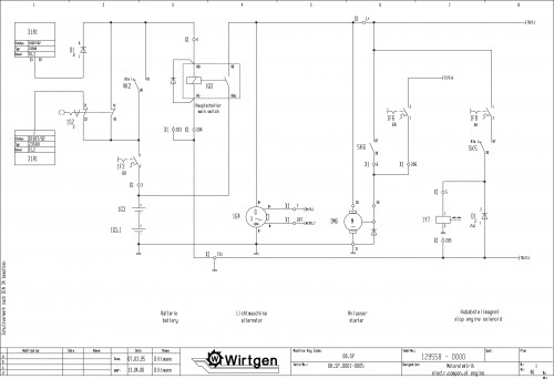 Wirtgen Slipform Pavers SP 250 Circuit Diagram 129558 00 (1)