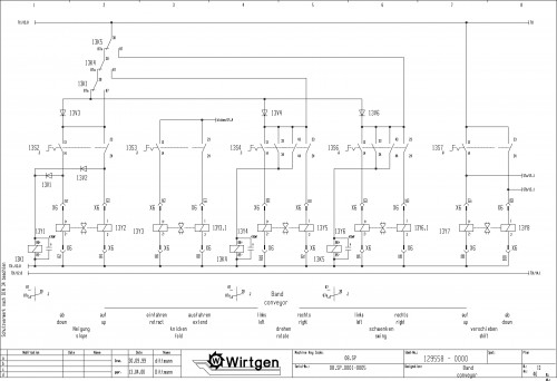 Wirtgen Slipform Pavers SP 250 Circuit Diagram 129558 00 (2)