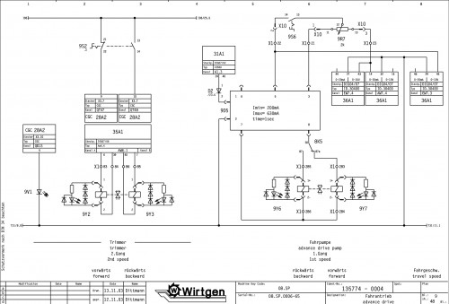 Wirtgen Slipform Pavers SP 250 Circuit Diagram 135774 04 (2)