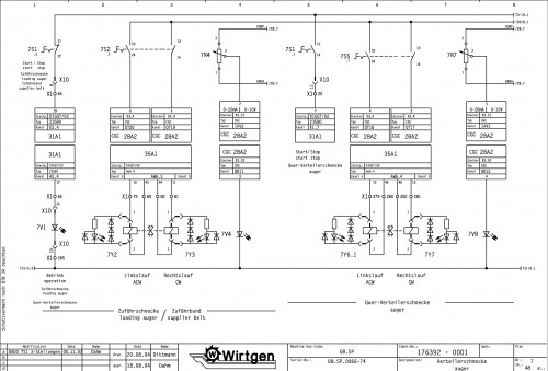 Wirtgen Slipform Pavers SP 250 Circuit Diagram 176392 01 (2)