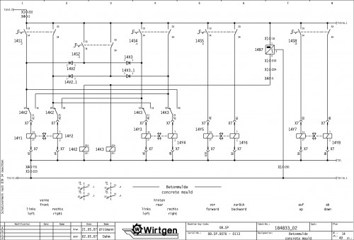 Wirtgen Slipform Pavers SP 250 Circuit Diagram 184833 02 (2)