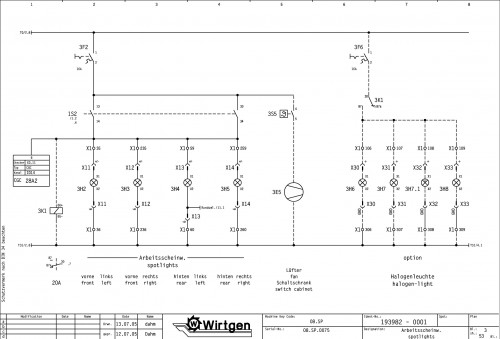 Wirtgen Slipform Pavers SP 250 Circuit Diagram 193982 01 (2)