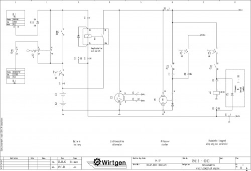 Wirtgen Slipform Pavers SP 250 Circuit Diagram 79113 03 (1)