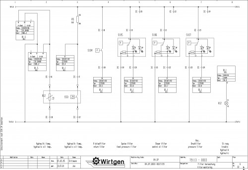 Wirtgen Slipform Pavers SP 250 Circuit Diagram 79113 03 (2)
