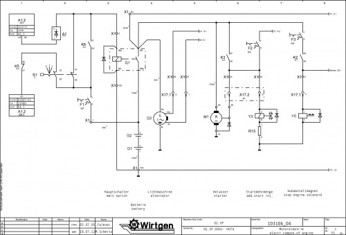 Wirtgen Slipform Pavers SP 500 Circuit Diagram 103106 04 (1)