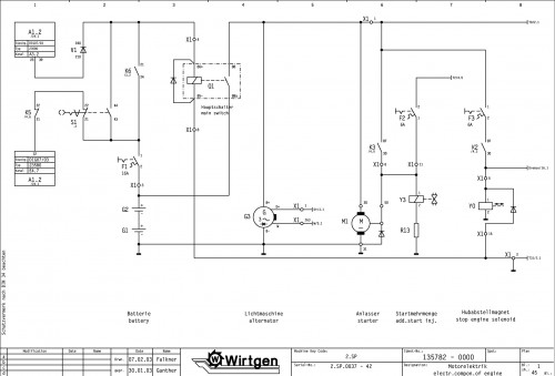 Wirtgen Slipform Pavers SP 500 Circuit Diagram 135782 00 (1)