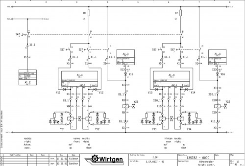 Wirtgen Slipform Pavers SP 500 Circuit Diagram 135782 00 (2)