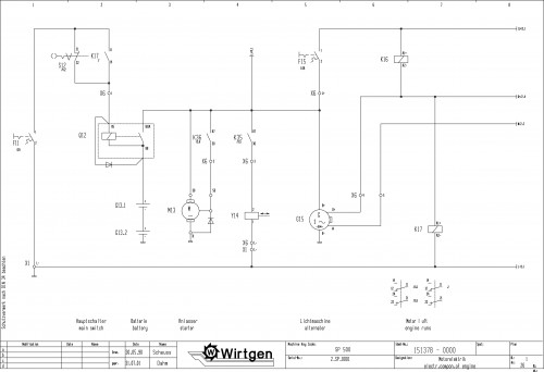 Wirtgen Slipform Pavers SP 500 Circuit Diagram 151378 00 (1)