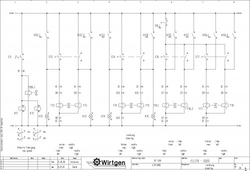 Wirtgen Slipform Pavers SP 500 Circuit Diagram 151378 00 (2)