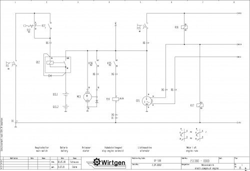 Wirtgen Slipform Pavers SP 500 Circuit Diagram 151380 00 (1)