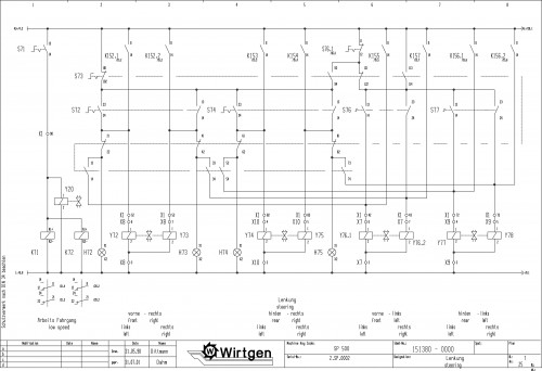 Wirtgen Slipform Pavers SP 500 Circuit Diagram 151380 00 (2)