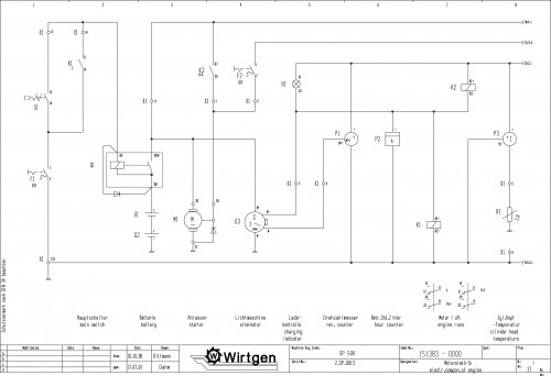 Wirtgen Slipform Pavers SP 500 Circuit Diagram 151383 00 (1)