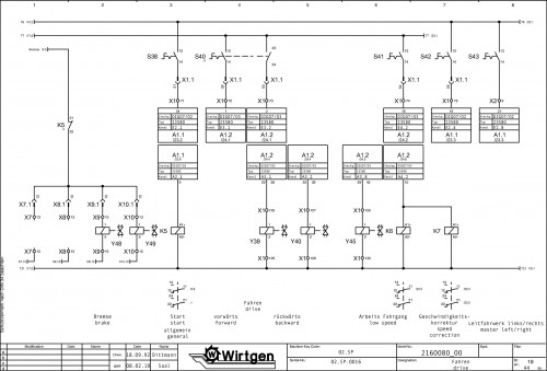 Wirtgen Slipform Pavers SP 500 Circuit Diagram 2160080 00 (2)