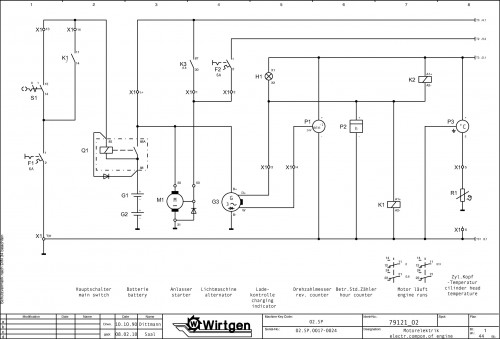 Wirtgen Slipform Pavers SP 500 Circuit Diagram 79121 02 (1)