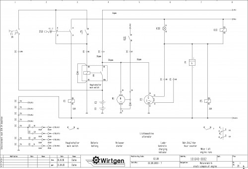 Wirtgen Slipform Pavers TCM 850 TCM 1600 Circuit Diagram 101640 02 (1)
