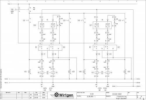 Wirtgen Slipform Pavers TCM 850 TCM 1600 Circuit Diagram 101640 02 (2)