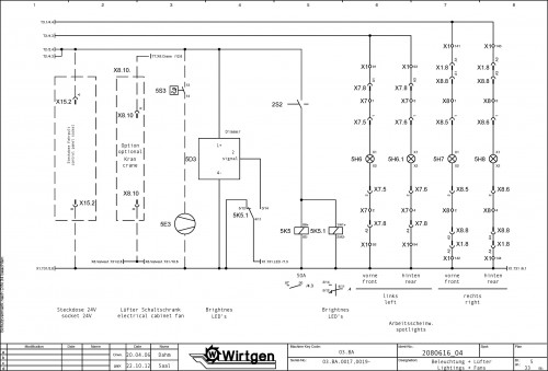 Wirtgen Slipform Pavers TCM 950 TCM 1800 Circuit Diagram 2080616 04 (2)