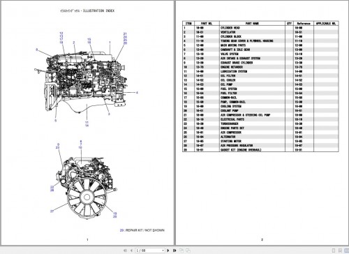 Kobelco RK700 Hino Engine E13CUV KSFC Parts Catalog (1)