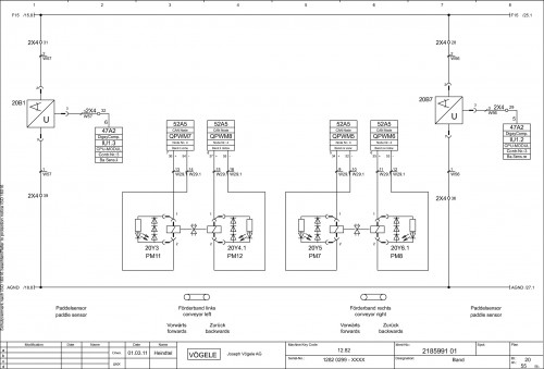 Wirtgen VÖGELE Road Pavers Super 1600 2 Super 1800 2 Circuit Diagram 2185991 01 1