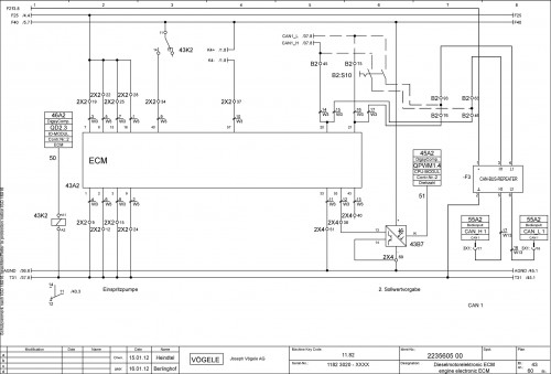 Wirtgen VÖGELE Road Pavers Super 1600 2 Super 1800 2 Circuit Diagram 2235605 00 1