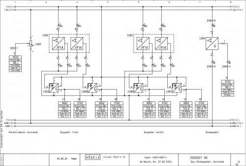 Wirtgen VÖGELE Road Pavers Super 1603 1 Super 1803 1 Circuit Diagram 2036027 00 1