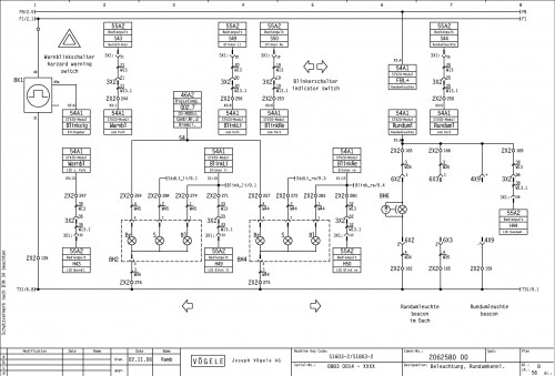 Wirtgen VÖGELE Road Pavers Super 1603 2 Super 1803 2 Circuit Diagram 2062580 00 1