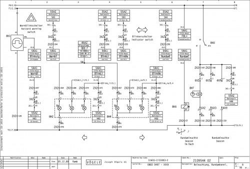 Wirtgen VÖGELE Road Pavers Super 1603 2 Super 1803 2 Circuit Diagram 2109544 02 1