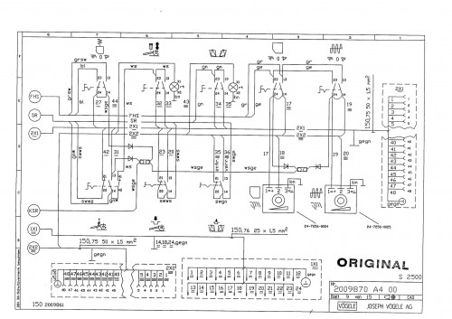 Wirtgen VÖGELE Road Pavers Super 2500 Circuit Diagram 2009870 00 1