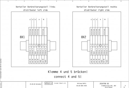 Wirtgen VÖGELE Screeds AB 315 Circuit Diagram 2024798 00 1