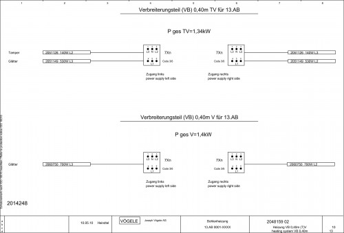 Wirtgen VÖGELE Screeds AB 340 Circuit Diagram 2048159 02 1