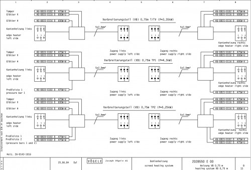 Wirtgen VÖGELE Screeds SB 300 Circuit Diagram 2028550 00 1