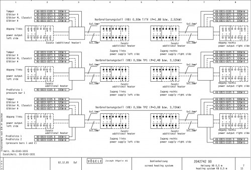 Wirtgen VÖGELE Screeds SB 300 Circuit Diagram 2042742 00 1